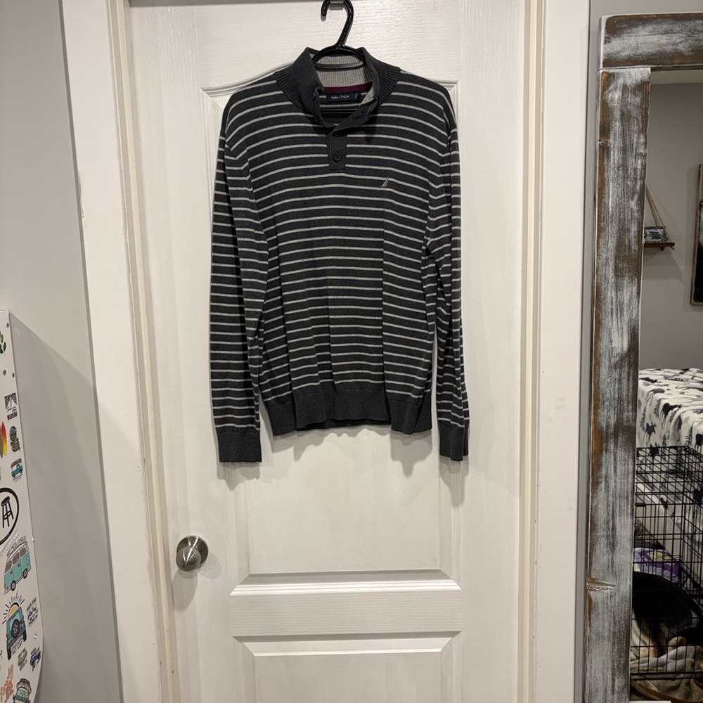 Men's Nautica grey Striped Sweater
